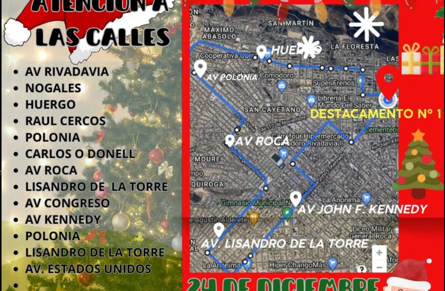 Papá Noel recorrerá las calles con el Detacamento 1