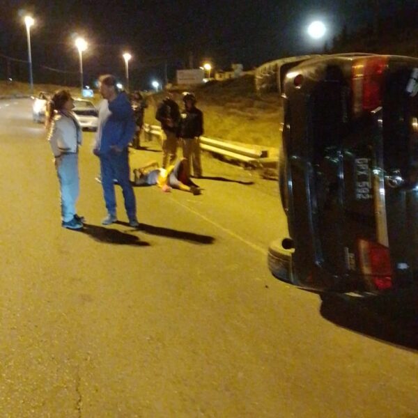 Vuelco en Ruta 3 en cercanías de Palazzo