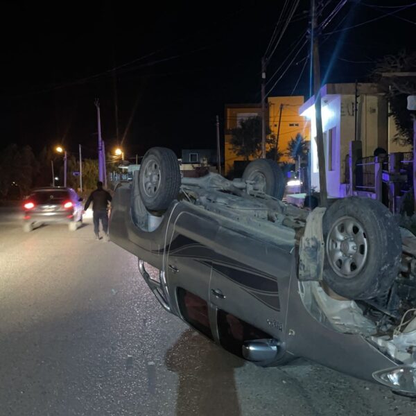 Vuelco en Manantial Rosales: el conductor tenía 2.56 g/l de alcohol en sangre