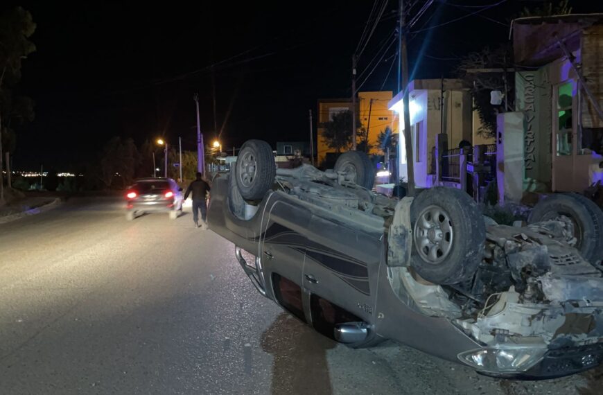 Vuelco en Manantial Rosales: el conductor tenía 2.56 g/l de alcohol en sangre