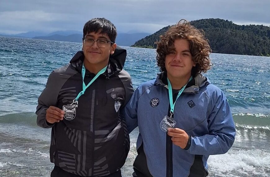 Bauti Wisky fue Top 10 en el Open Water de Bariloche
