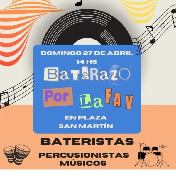 “Baterazo por la FAV”: un reclamo con ritmo en defensa del arte y la educación en Comodoro