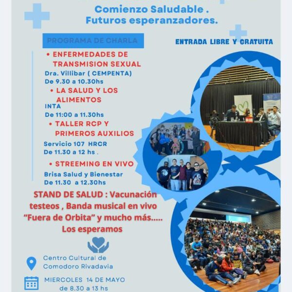 Feria Integradora de Salud: una jornada con charlas, prevención y espectáculos en Comodoro