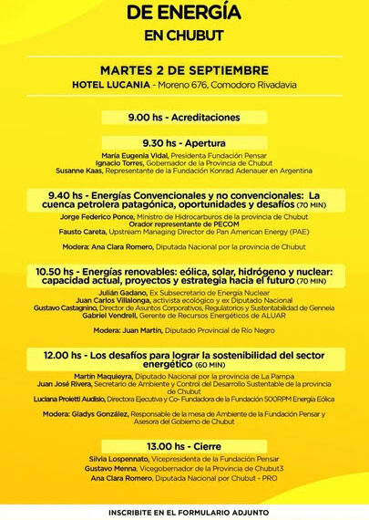 Encuentro Regional de Energía en Chubut: presente y futuro del sector energético argentino