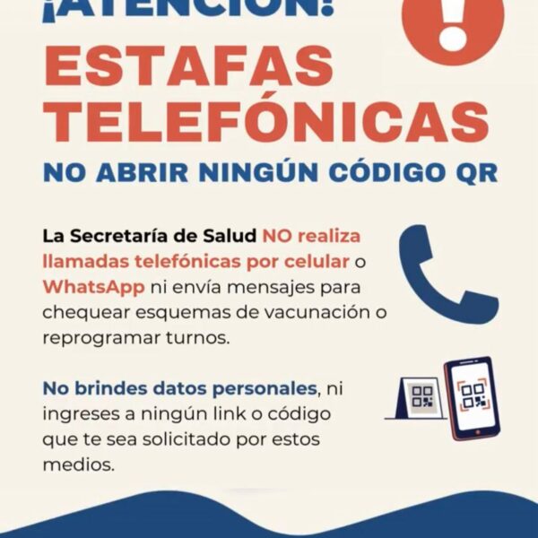 Alerta en Comodoro por estafas telefónicas vinculadas a turnos de vacunación