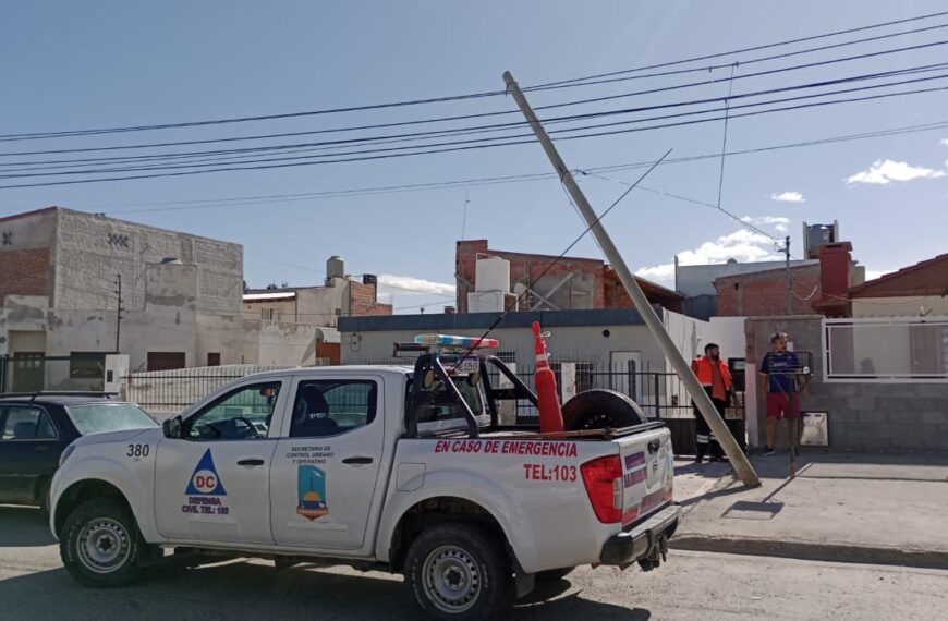 El Municipio refuerza operativos ante el alerta por fuertes vientos en Comodoro