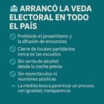 Arrancó la veda electoral en…
