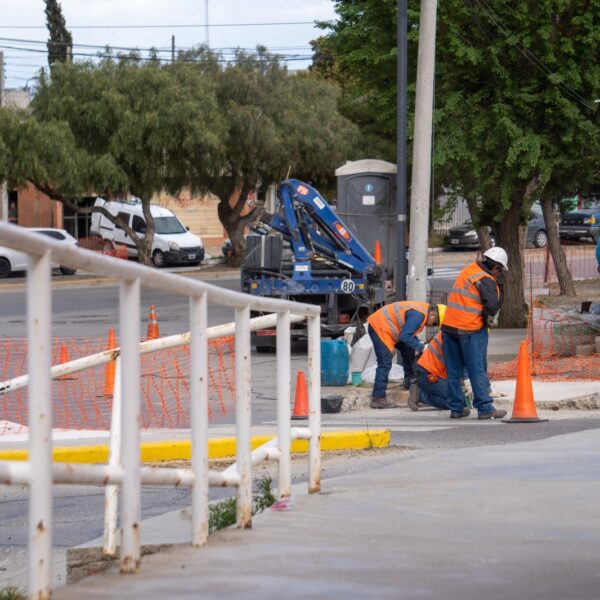 Avanzan las obras para mejorar la seguridad vial sobre la Avenida Estados Unidos
