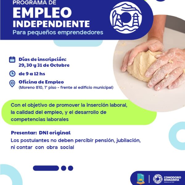 El Municipio convoca a emprendedores locales a ser parte del Programa de Empleo Independiente