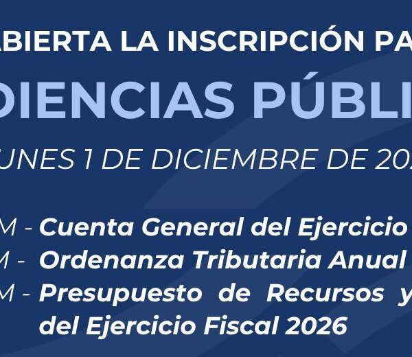 Hoy cierran las inscripciones para participar de las audiencias públicas del 1° de diciembre