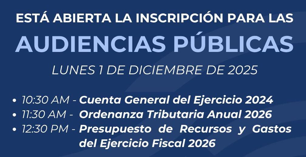 Hoy cierran las inscripciones para participar de las audiencias públicas del 1° de diciembre