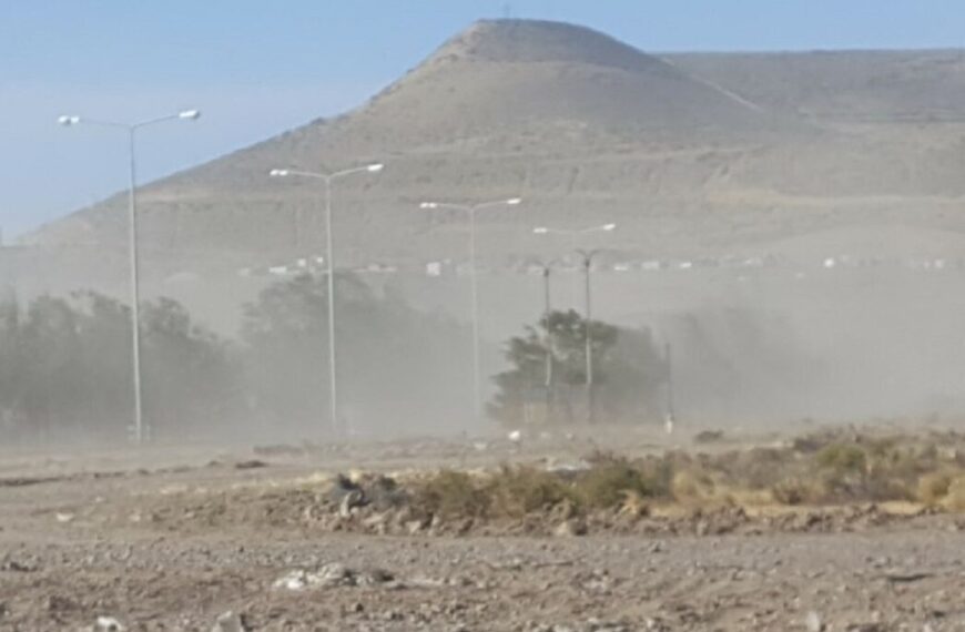 Alerta amarilla por viento para el último martes del 2025