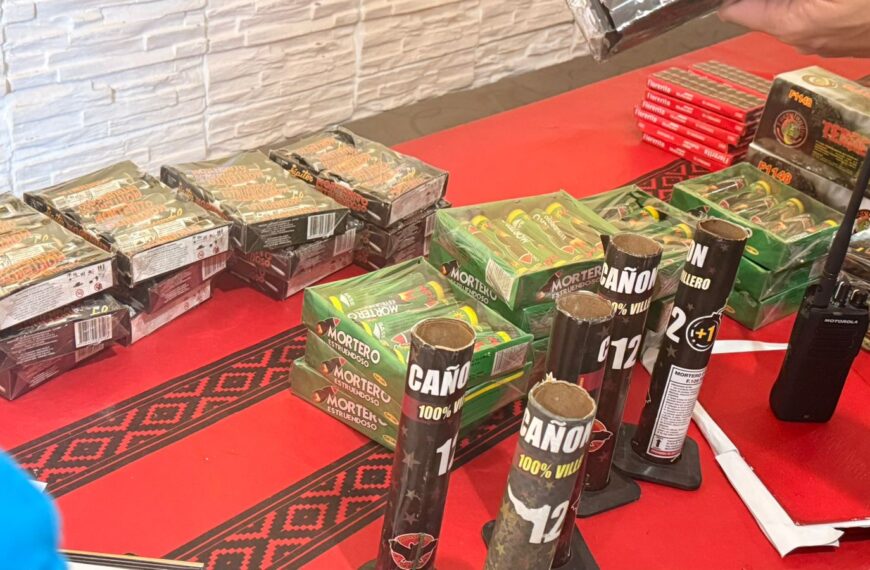 El Municipio secuestró pirotecnia que era comercializada ilegalmente