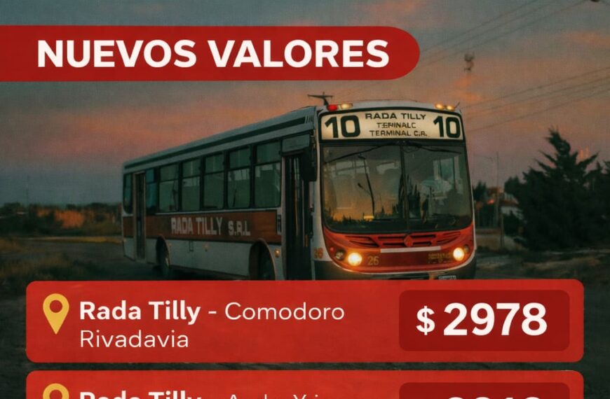 Aumentó el boleto del Expreso Rada Tilly por disposición de la Provincia del Chubut