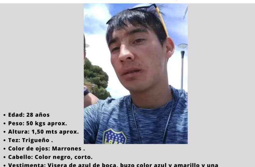 Continúa la intensa búsqueda de Serón Diego Ezequiel, desaparecido hace siete días