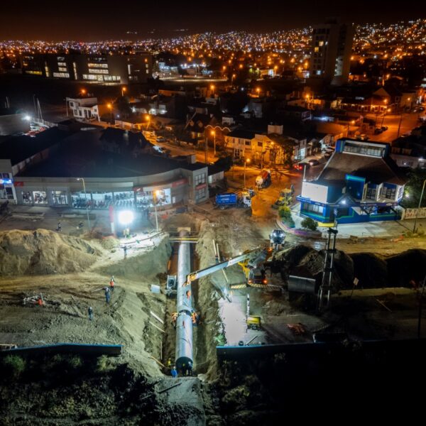 Avanza en los plazos previstos la obra de reemplazo del pluvial en la Ruta 3