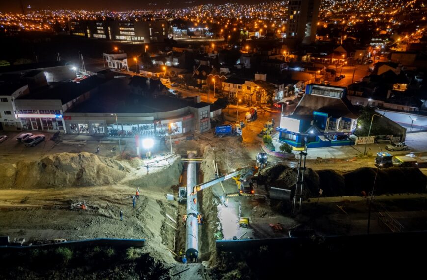 Avanza en los plazos previstos la obra de reemplazo del pluvial en la Ruta 3