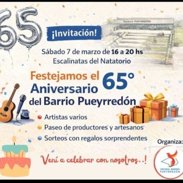 Barrio Pueyrredón celebra sus 65 años con una gran fiesta comunitaria