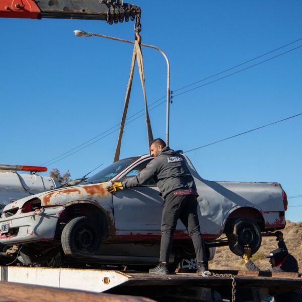 El Municipio continúa el operativo conjunto de remoción de vehículos secuestrados en Ruta 3 y 26