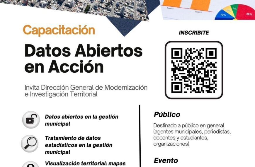 El Municipio convoca a la capacitación “Datos Abiertos en Acción” para fortalecer la transparencia pública