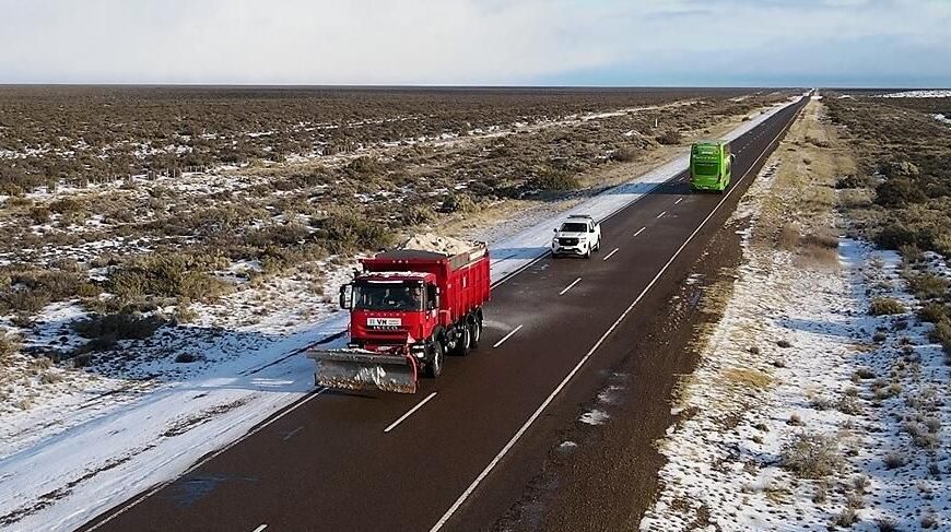 Vialidad Nacional inició en Chubut el Plan Integral de Mantenimiento Invernal 2026