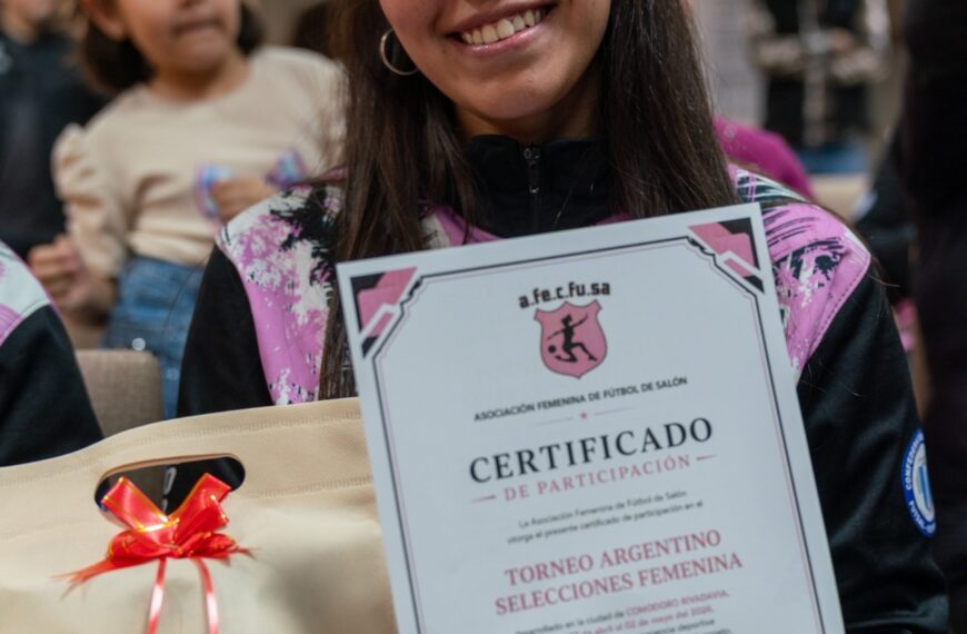 Othar reconoció a los seleccionados comodorenses subcampeones nacionales de Futsal