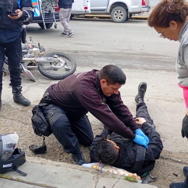 Un motociclista resultó herido tras un choque en la zona sur