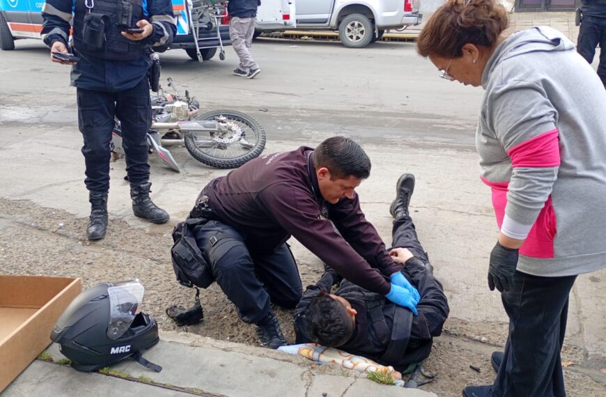 Un motociclista resultó herido tras un choque en la zona sur
