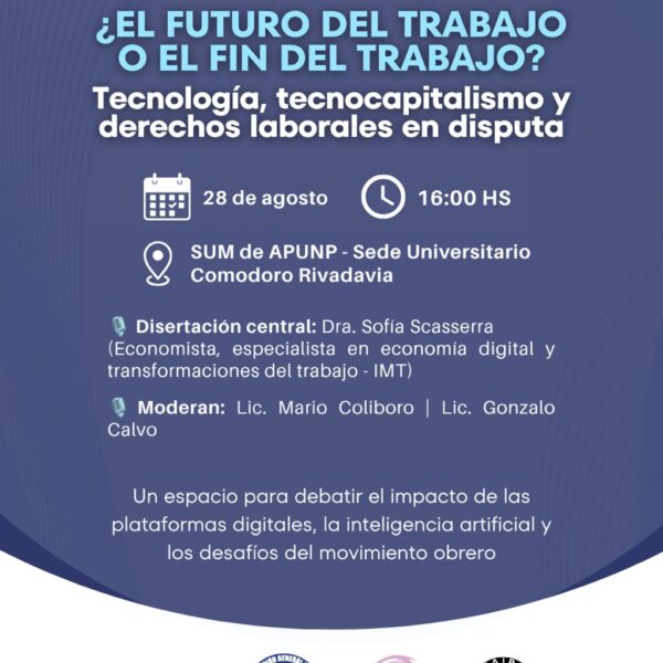 Presentaron una jornada para debatir el futuro del trabajo y los derechos laborales