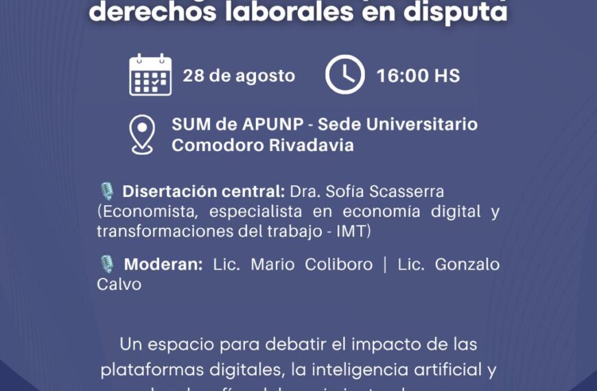 Presentaron una jornada para debatir el futuro del trabajo y los derechos laborales