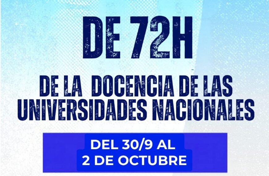 Paro docente universitario por 72 horas