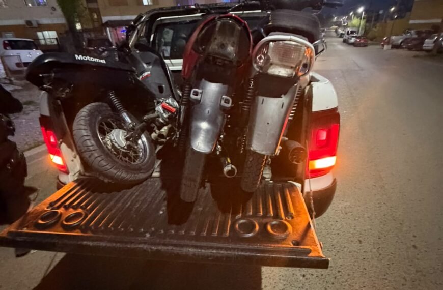 Secuestraron tres motos tras detectar irregularidades en un control vehicular